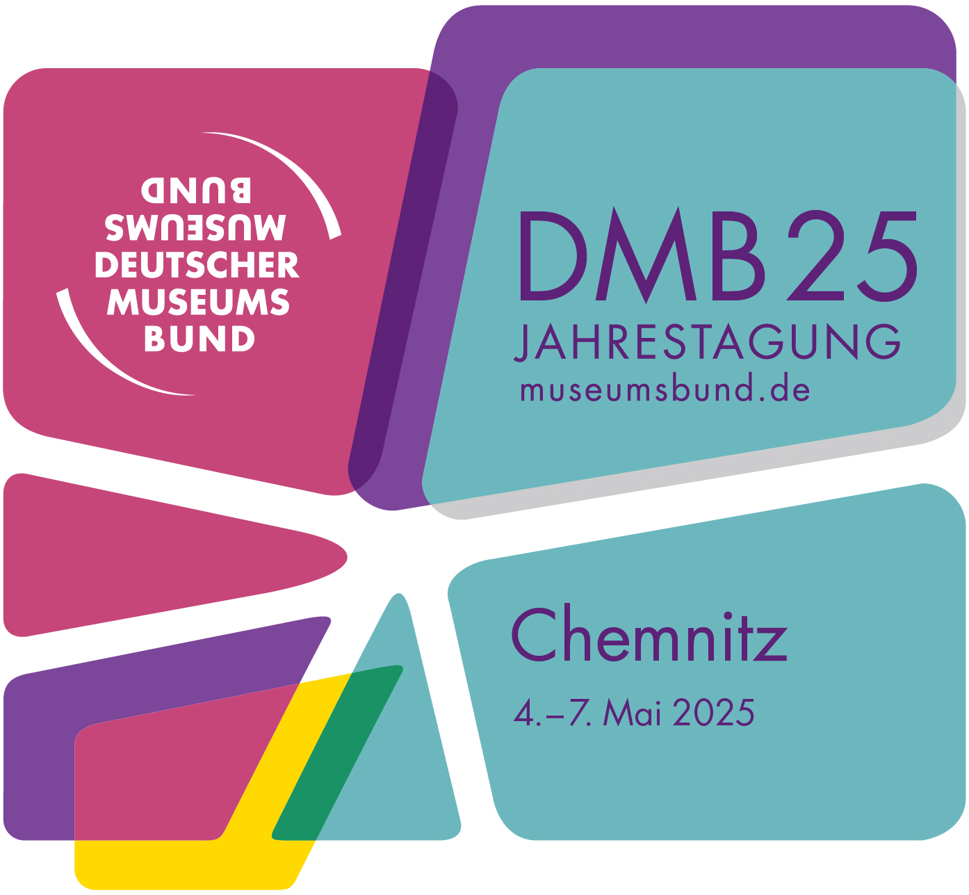 Logo der Jahrestagung 2025 in den Farben pink, lila und blau